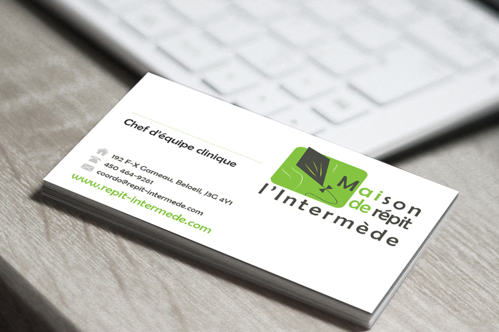 Maison de répit l'Intermède - Carte d'affaire